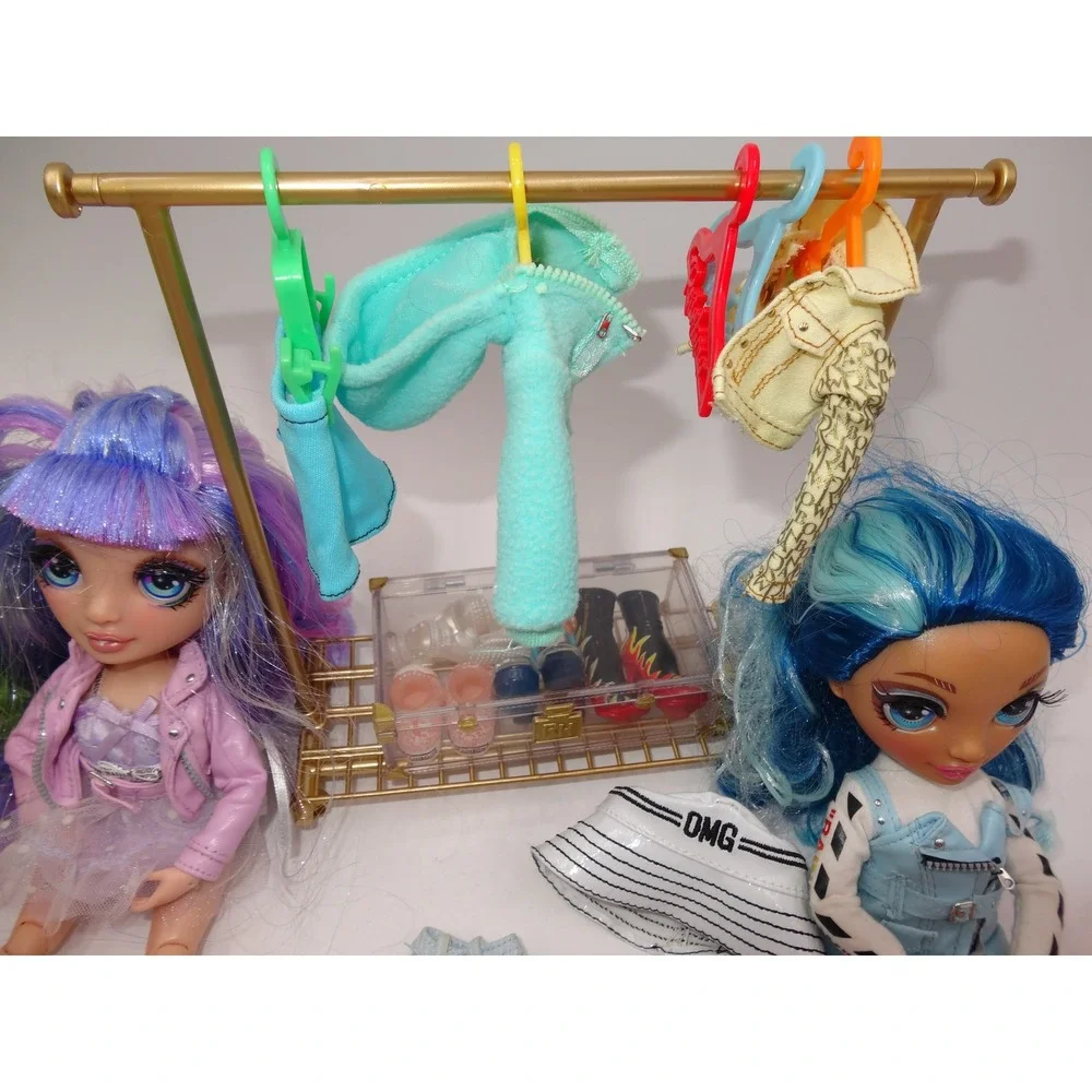 Rainbow High Dolls Violet Willow Jade‎ Closet Hanger Clothes Shoes Accessories
